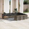 vidaXL Set Divani da Giardino 11 pz con Cuscini in Polyrattan Grigio