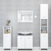 vidaXL Mobile da Bagno Bianco Lucido 30x30x95 cm in Legno Multistrato