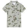 vidaXL Camicia da Bambino Cachi Chiaro M&eacute;lange 116