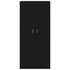 vidaXL Armadio Nero 90x52x200 cm in Legno Multistrato