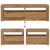 vidaXL Comodini 2 pz con Luci LED Rovere Artigianale 60x35x40 cm