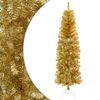 vidaXL Albero di Natale Artificiale Sottile 180 cm PVC e Acciaio Oro