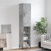 vidaXL Credenza Grigio Cemento 34,5x34x180 cm in Legno Multistrato