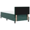 vidaXL Letto a Sorgente LED con led Verde Scuro 100 x 200 cm Velluto