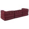 vidaXL Divano modulare 3 pcs Bordeaux Tessuto