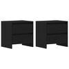 vidaXL Armadio da Notte 2 pz Rovere Nero 45 x 34 x 44,5 cm
