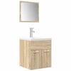 vidaXL Set Mobili da Bagno 3 pz Rovere Sonoma in Legno Multistrato