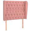 vidaXL Testiera ad Orecchio Rosa 93x23x118/128 cm in Velluto
