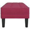vidaXL panchina con cuscino Rosso Vino 113 x 57 x 39 cm Velluto