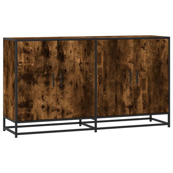 vidaXL Credenza Rovere Fumo 134x35x76 cm in Truciolato