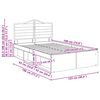 vidaXL Struttura del letto Calcestruzzo 120 x 190 cm Pino massello