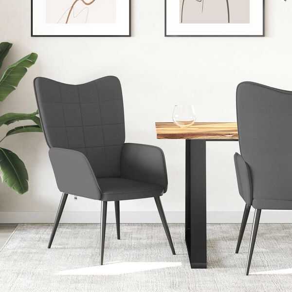 vidaXL Sedia Relax Grigio Scuro in Tessuto