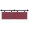 vidaXL Testata appesa Rosso Vino 130 x 55 x 5 cm Tessuto