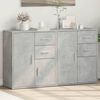 vidaXL Credenze 2 pz Grigio Cemento 60x31x70 cm in Legno Multistrato