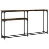 vidaXL Tavolino Consolle Rovere Fumo 145x22,5x75 cm Legno Multistrato