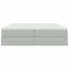 vidaXL Letto con contenitore e materasso Grigio chiaro 200 x 200 cm