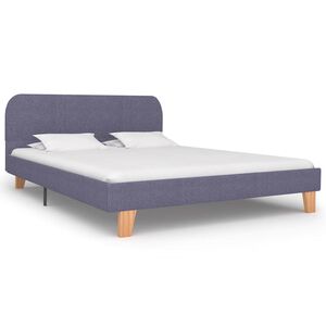vidaXL Giroletto senza Materasso Grigio Chiaro 135x190 cm in Tessuto