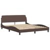 vidaXL Letto Viana con Materasso Marrone 160x200cm in Similpelle