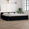 vidaXL Giroletto con Cassetti Nero 135x190 cm Double
