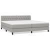vidaXL Giroletto a Molle con Materasso Grigio Chiaro 200x200cm Tessuto
