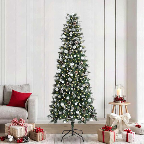 vidaXL Albero di Natale artificiale con 300 LED Verde 240 cm