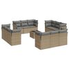 vidaXL Set Divano da Giardino 13 pz con Cuscini Beige in Polyrattan