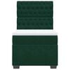 vidaXL Giroletto a Molle con Materasso Verde Scuro 100x200 cm Velluto