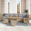 vidaXL Set Divano da Giardino 11 pcs Beige e Grigio Chiaro polyrattan
