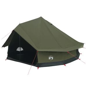vidaXL Tenda Familiare 10 persona Verde militare Policotone
