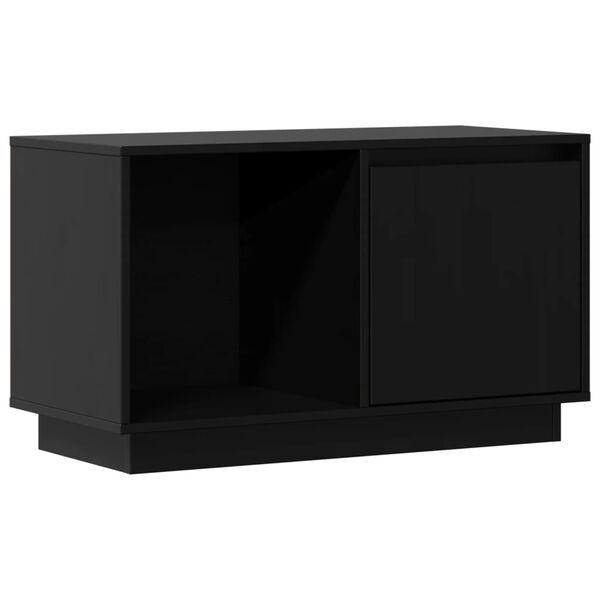 vidaXL Mobile Porta TV Nero 74x35x44 cm in Legno Massello di Pino