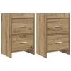 vidaXL Comodini 2 pz Rovere Artigianale 40 x 30 x 60 cm