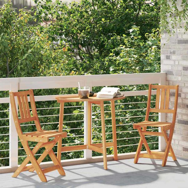 vidaXL Sedia da Giardino 2 pcs Marrone 36 x 46 x 86cm