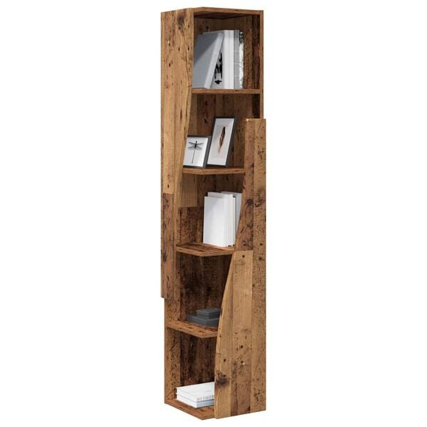 vidaXL Mobile angolare Legno vecchio 27,5x27x140cm Legno multistrato