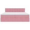 vidaXL Letto con Contenitore con materasso Rosa 90 x 200 cm