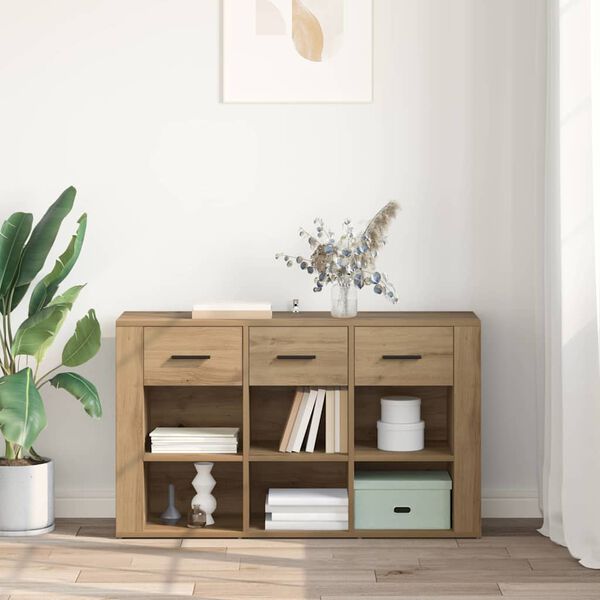 vidaXL Credenza con cassetto Rovere artigianale 100 x 30 x 59,5 cm