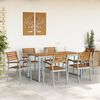 vidaXL Set da Pranzo per Giardino 7 pcs Grigio