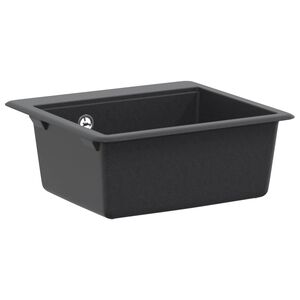 vidaXL Lavello Cucina a Una Vasca Granito 47 x 44 x 19 cm Grafite