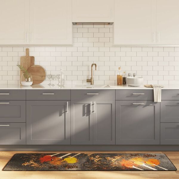 vidaXL Tappeto da Cucina Multicolore 60x180 cm Lavabile