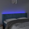 vidaXL Testiera a LED Blu Scuro 147x16x78/88 cm in Velluto