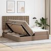vidaXL Letto con contenitore e materasso Cappuccino 200 x 200 cm