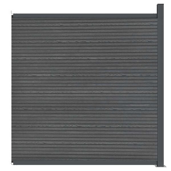 vidaXL Pannello di Recinzione Grigio 173x186 cm in WPC