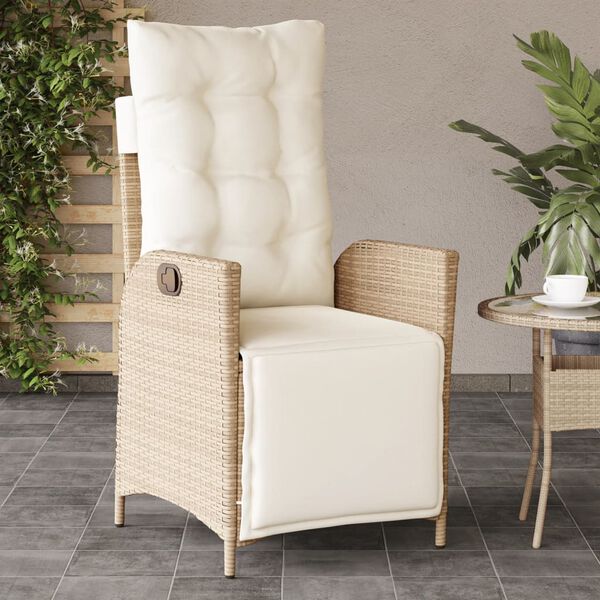 vidaXL Sedie da Giardino Reclinabili 2 pz con Poggiapiedi Polyrattan