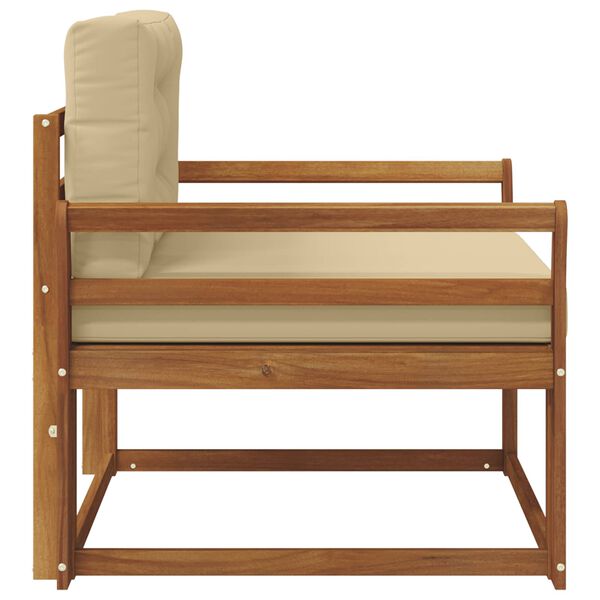 vidaXL Divano centrale per esterno Legno di Acacia Massello Naturale