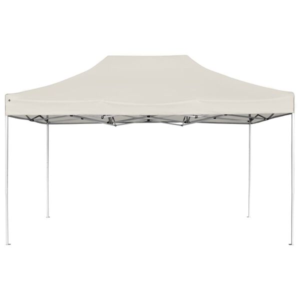 vidaXL Gazebo Professionale Pieghevole in Alluminio 4,5x3 m Crema