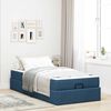 vidaXL Struttura letto con materasso con materasso 2 pcs Blu Tessuto