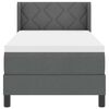 vidaXL Letto a molle con materasso Grigio scuro 200 x 80 cm Poliestere