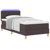vidaXL Letto a Sorgente LED con led Marrone Scuro 100 x 200 cm Tessuto