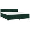 vidaXL Letto a Molle con Materasso e LED Verde Scuro 160x200cm Velluto