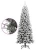 vidaXL Albero di Natale Artificiale con Neve Floccata 180 cm PVC e PE