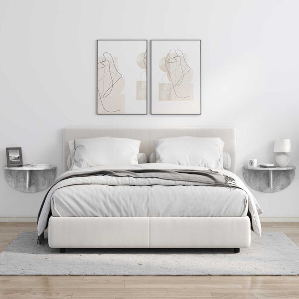 vidaXL Scaffale da parete Grigio cemento 48 x 24 x 24 cm